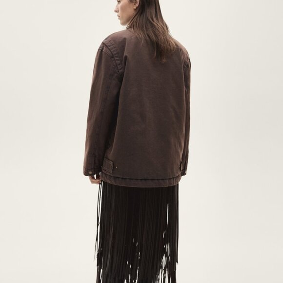 MANGO Denim parka with contrasting collar - Picture 2 of 12